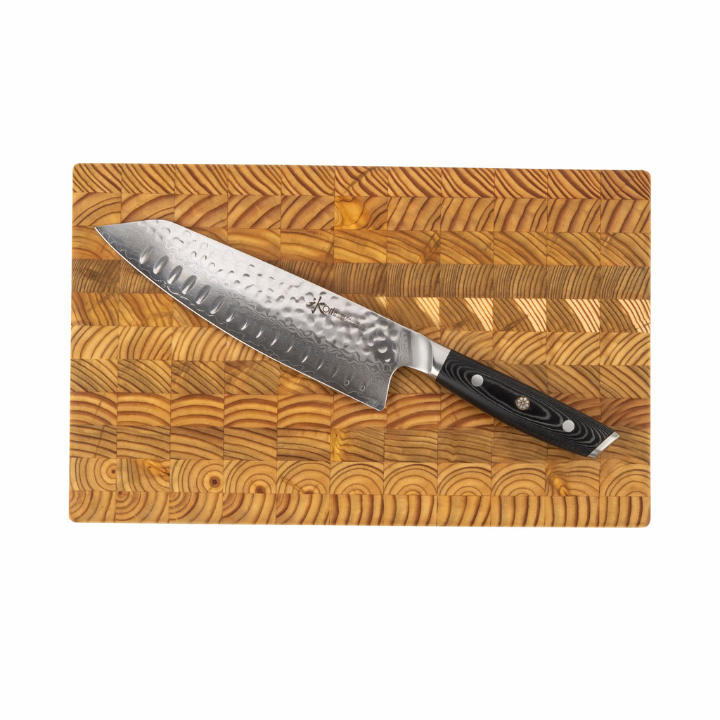 Kori Artisan Knife & Larch Wood Cutting Board - Willowbrook Shopping Centre