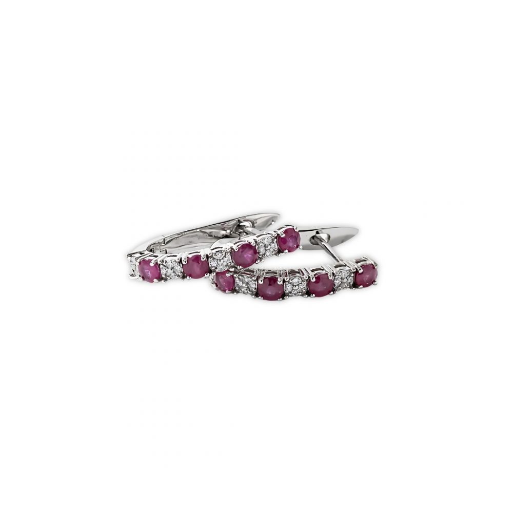 Ruby and Diamond Earrings