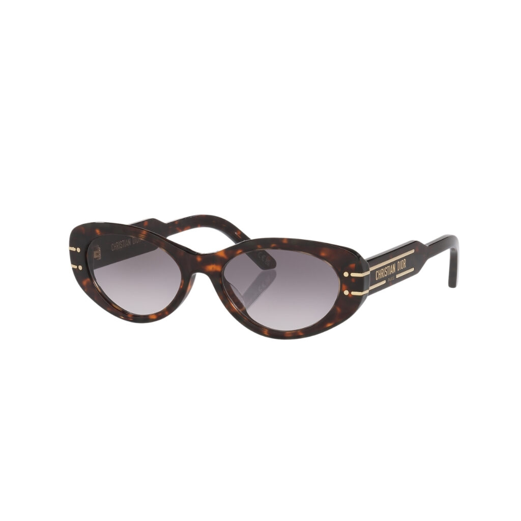Dior sunglasses with tortoise frame and grey lenses from Sunglass Hut