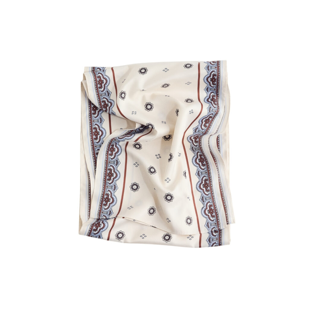 H&M cream patterned printed scarf