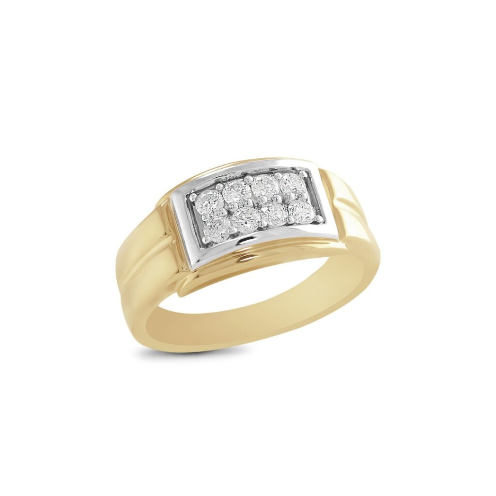 10K Two Tone Gold Valor Diamond Ring