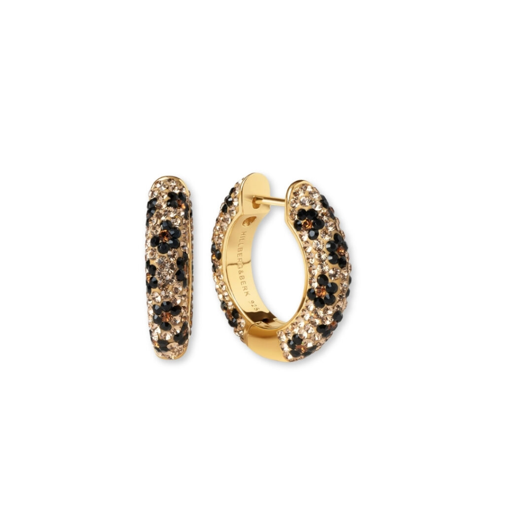 Medium Sparkle Hoop Earrings