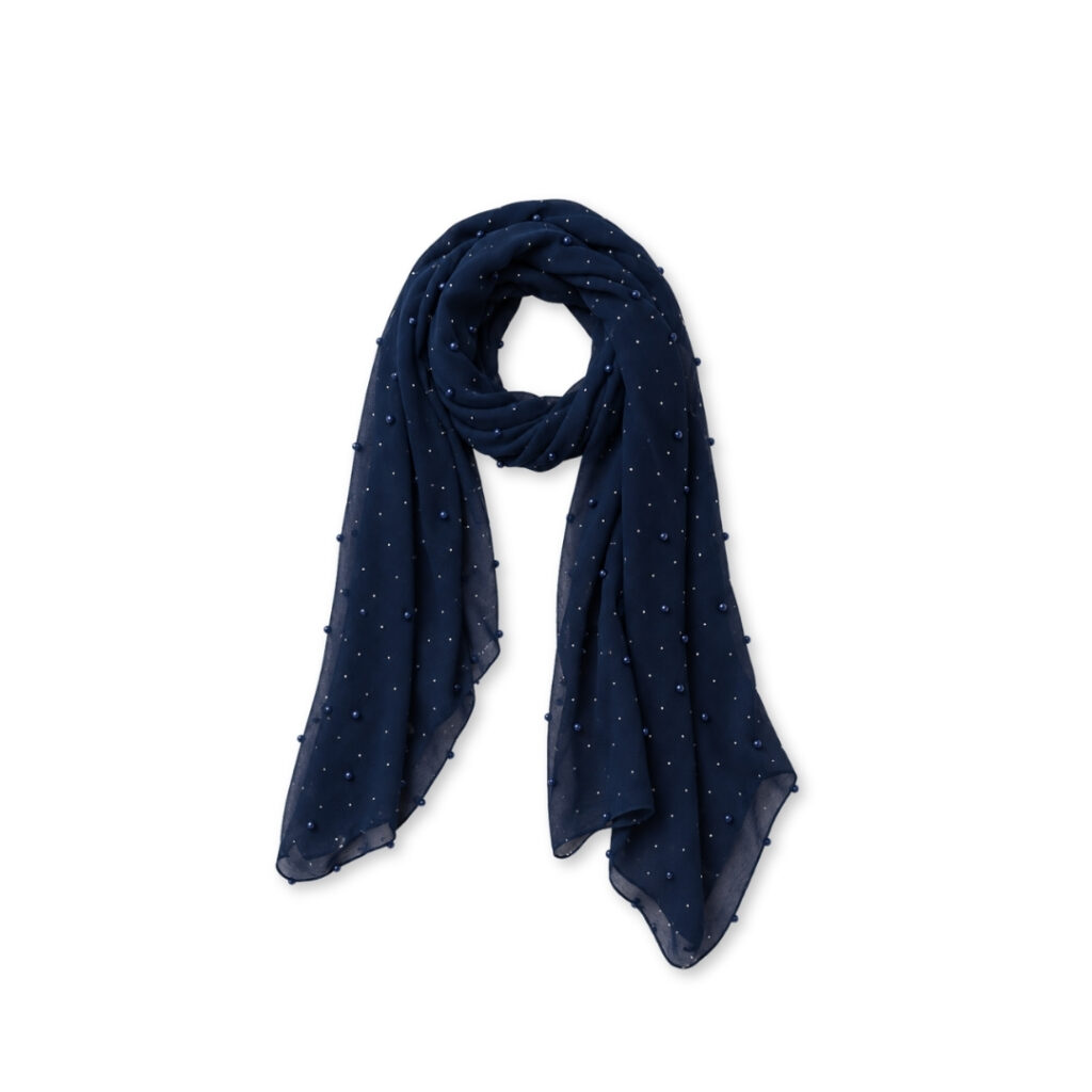 Chiffon Scarf with Rhinestones