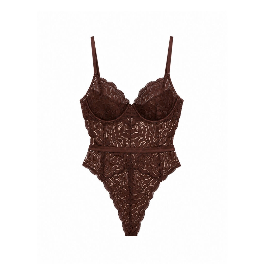 Cut-out Lace Push-up Teddy