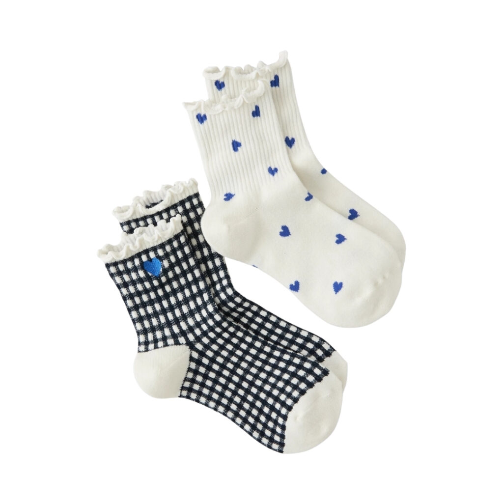 AE Graphic Cropped Crew Socks 2-Pack