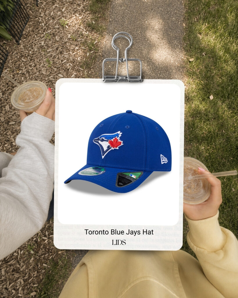 Toronto Blue Jays hat from Lids, a gift idea for sports fans at Willowbrook in Langley