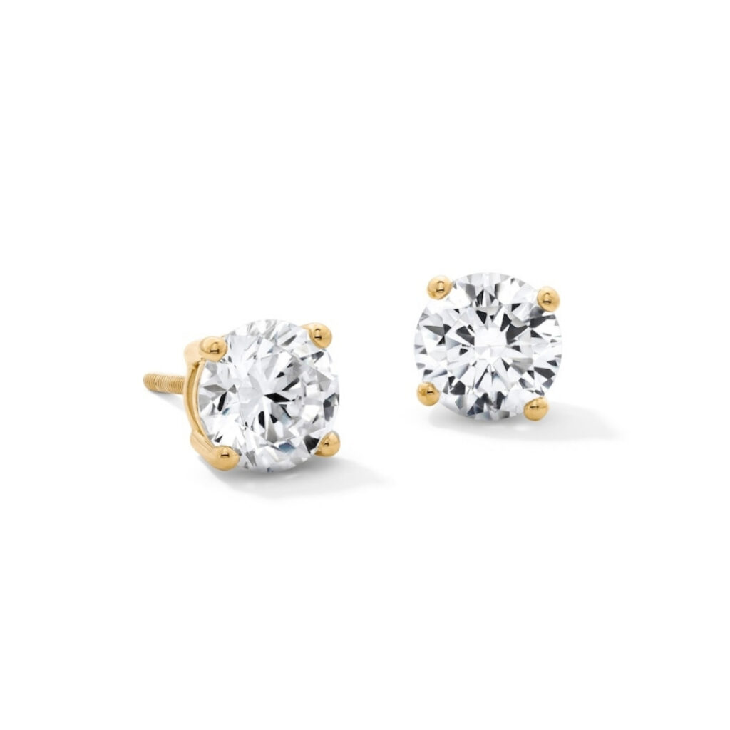 2.00 CT. T.W. Certified Lab-Grown Diamond Solitaire Stud Earrings in 14K Gold